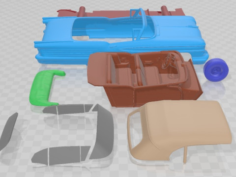 Oldsmobile 88 1958 кабріолет для друку 3D Принт Модель