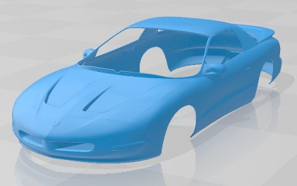 ポンティアック ファイアバード フォーミュラ 1993 印刷可能なボディカー 3Dプリントモデル .c4d .max .obj .3ds .fbx .stl .blend 