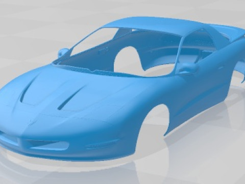 पोंटियाक फायरबर्ड फॉर्मूला 1993 प्रिंट करने योग्य बॉडी कार 3D प्रिंट मॉडल