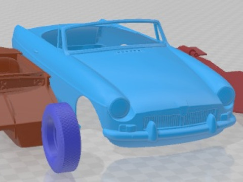 Voiture imprimable MG MGB 1962 Modèles 3D en vedette