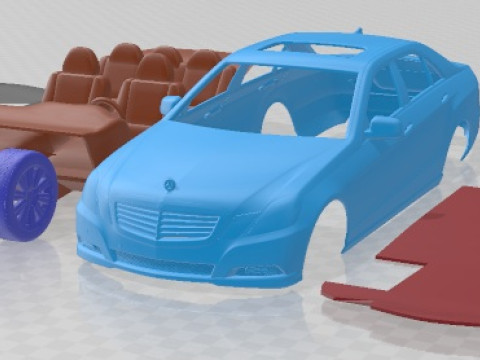 Mercedes Benz E Class 2010 轿车可打印汽车 3D 打印模型