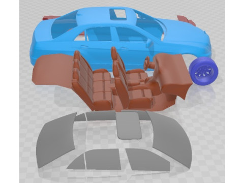 Mercedes Benz E Class 2010 Sedan Printable Car 3D Print Model