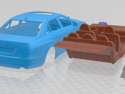 Mercedes Benz E Class 2010 Sedan Printable Car 3D Print Model