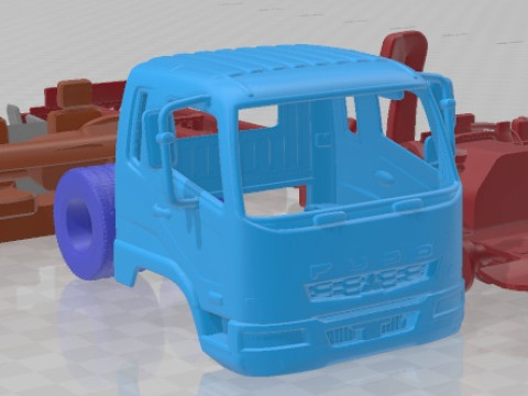 Mitsubishi Fuso FK13 2010 Printable Truck 3D Print Model