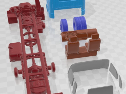 Mitsubishi Fuso FK13 2010 Printable Truck 3D Print Model