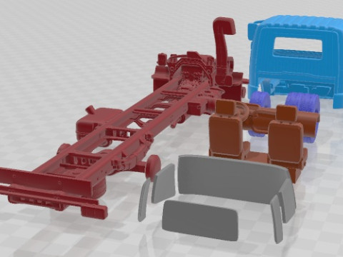 Mitsubishi Fuso FK13 2010 Printable Truck 3D Print Model