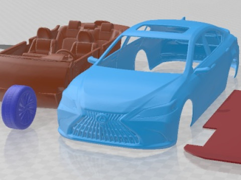 雷克萨斯 ES Hybrid 2021 可打印汽车 3D 打印模型