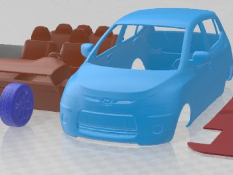 Hyundai i10 2009 Printable Car 3D Print Model