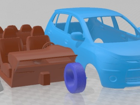 ヒュンダイ i10 2009 印刷可能な車 3Dプリントモデル