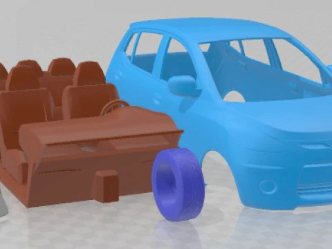 Hyundai i10 2009 Printable Car 3D Print Model