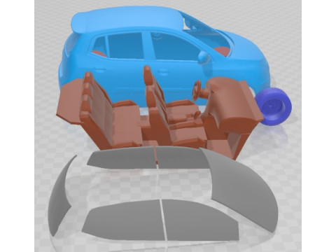 ヒュンダイ i10 2009 印刷可能な車 3Dプリントモデル
