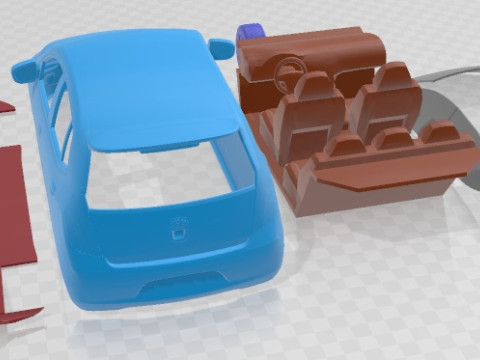 ヒュンダイ i10 2009 印刷可能な車 3Dプリントモデル