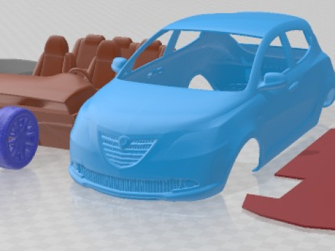 Lancia Ypsilon 2012 Printable Car 3D Print Model