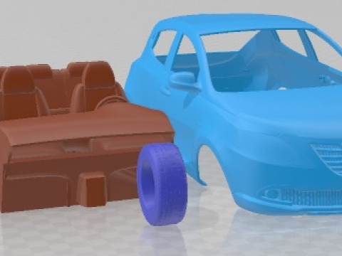 Lancia Ypsilon 2012 인쇄 가능한 자동차 3D 프린트 모델