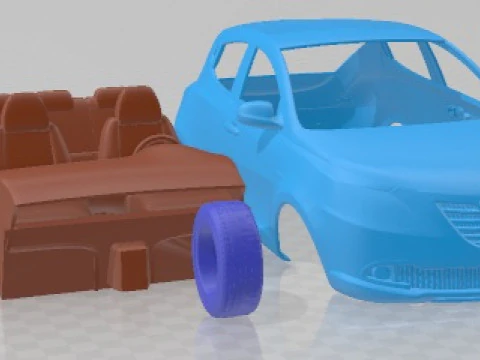 Lancia Ypsilon 2012 Printable Car 3D Print Model
