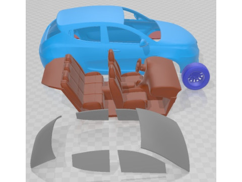 Lancia Ypsilon 2012 인쇄 가능한 자동차 3D 프린트 모델