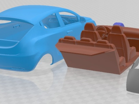 Lancia Ypsilon 2012 인쇄 가능한 자동차 3D 프린트 모델