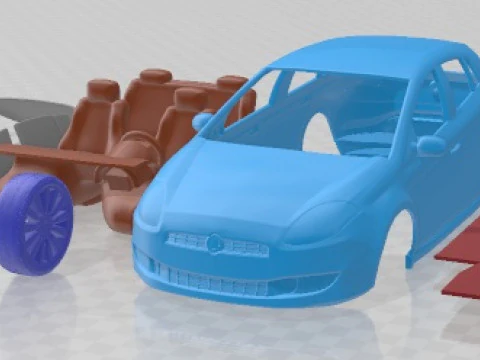 Carro para imprimir Fiat Bravo 2011 Modelo de Impressão 3D
