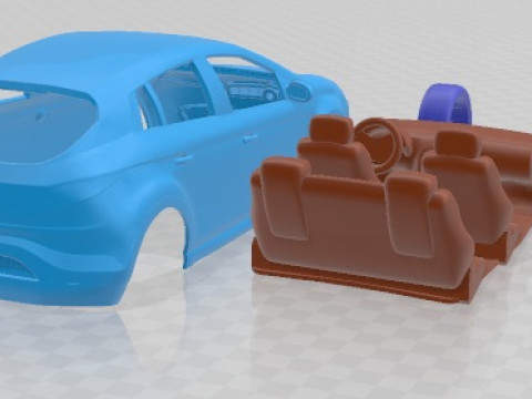 菲亚特 Bravo 2011 可打印汽车 3D 打印模型