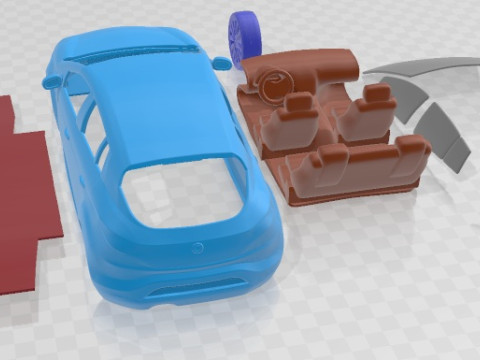 菲亚特 Bravo 2011 可打印汽车 3D 打印模型