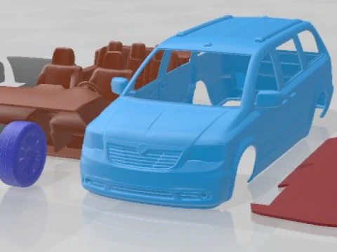 Samoch&oacute;d do wydrukowania Lancia Voyager 2012 Model do druku 3D