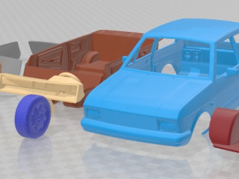 Yugo Koral 55 afdrukbare auto 3D printmodel