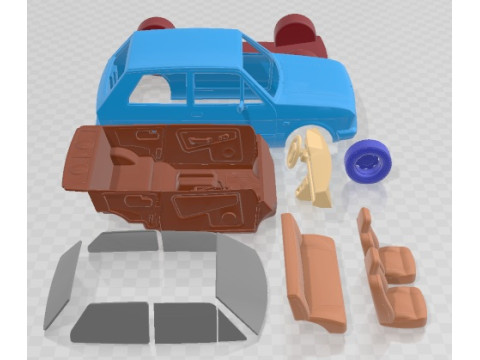 Carro imprimível Yugo Koral 55 Modelo de Impressão 3D
