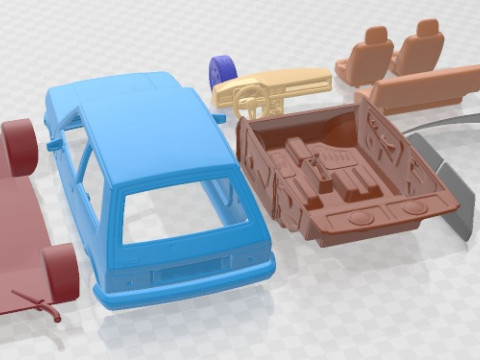 Carro imprimível Yugo Koral 55 Modelo de Impressão 3D