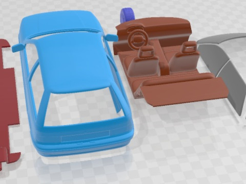 三菱 Colt 1988 可打印汽车 3D 打印模型