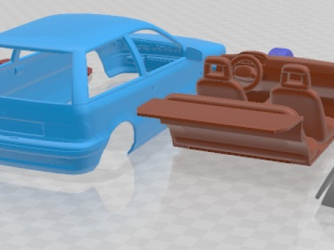 三菱 Colt 1988 可打印汽车 3D 打印模型