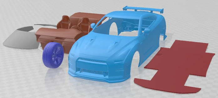 Nissan GT-R Nismo 2015 Printable Car 3D Print Model .c4d .max .obj .3ds .fbx .stl .blend 