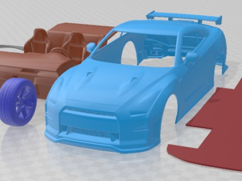 Nissan GT-R Nismo 2015 プリンタブルカー 3Dプリントモデル