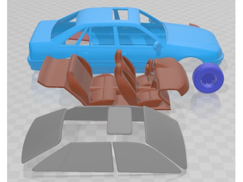 Auto stampabile Opel Senator 1987 Modello di stampa 3D