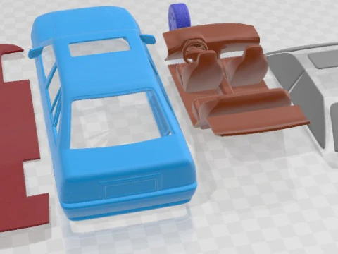 Coche Imprimible Opel Senator 1987 Modelo de impresión 3D