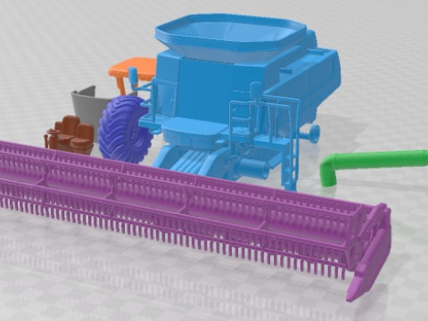 John Deere 수확기 인쇄 가능 3D 프린트 모델