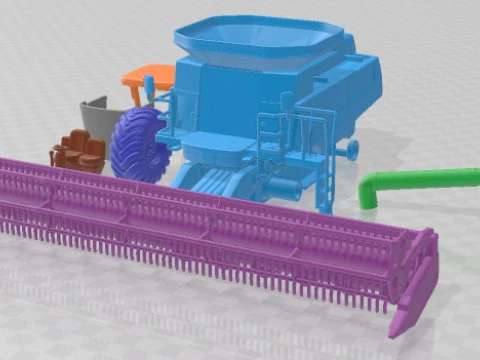 Moissonneuse John Deere imprimable Modèles 3D en vedette