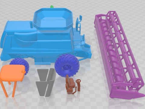 Cosechadora John Deere imprimible Modelo de impresión 3D