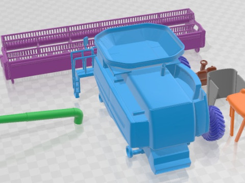 Cosechadora John Deere imprimible Modelo de impresión 3D