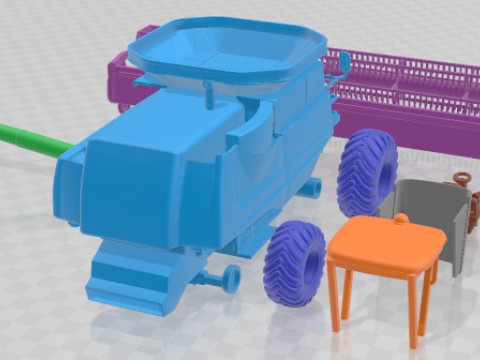 Cosechadora John Deere imprimible Modelo de impresión 3D