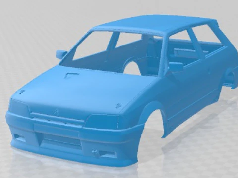 Citroen AX A 1-2 Yazdırılabilir G&ouml;vde Arabası 3D Baskı Modeli