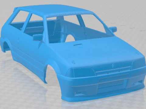 Citroen AX A 1-2 Printable Body Car 3D Print Model
