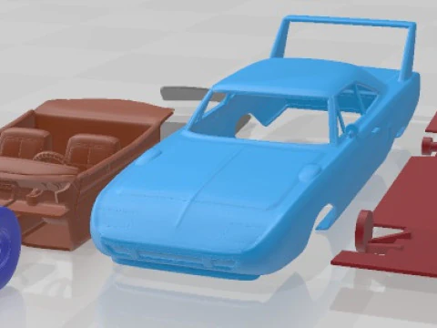 Plymouth RoadRunner Superbird 1970 Printable Car 3D Print Model