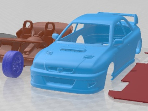 Subaru Impreza STI 22B 1993 Voiture imprimable Modèles 3D en vedette
