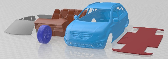 Renault Koleos 2012 Printable Car 3D Print Model .c4d .max .obj .3ds .fbx .stl .blend