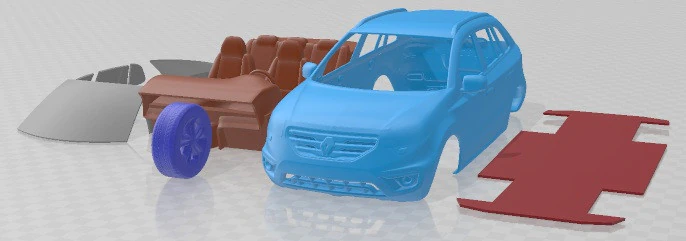 Renault Koleos 2012 Printable Car 3D Print Model .c4d .max .obj .3ds .fbx .stl .blend 
