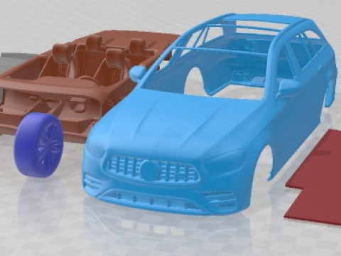 Auto stampabile Mercedes Benz E53 station wagon AMG 2021 Modello di stampa 3D