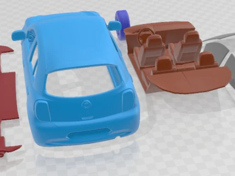 Nissan Micra 2014 Printable Car 3D Print Model
