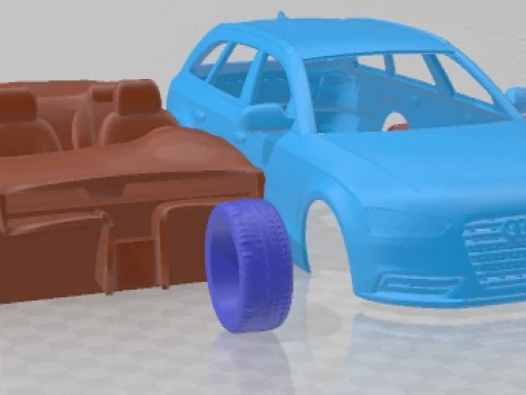 Audi A4 Avant 2013 Printable Car 3D Print Model