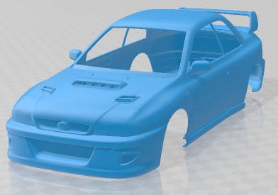 Subaru Impreza STI 22B 1993 Printable Body Car 3D Print Model .c4d .max .obj .3ds .fbx .stl .blend