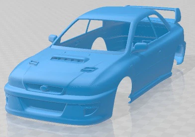 Subaru Impreza STI 22B 1993 Printable Body Car 3D Print Model .c4d .max .obj .3ds .fbx .stl .blend 